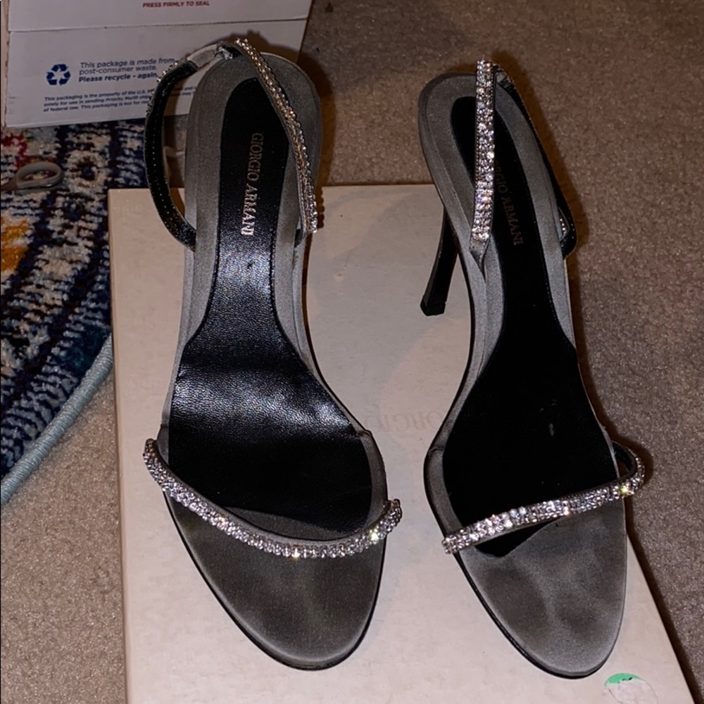 New Giorgio Armani crystal heels